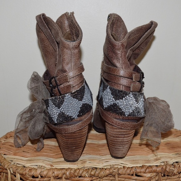 Not Rated Beaded Embellished Heeled Ankle Boots - Picture 5 of 7